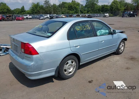 2004 Honda Civic Hybrid из США, поврежденный, VIN JHMES956X4S015650